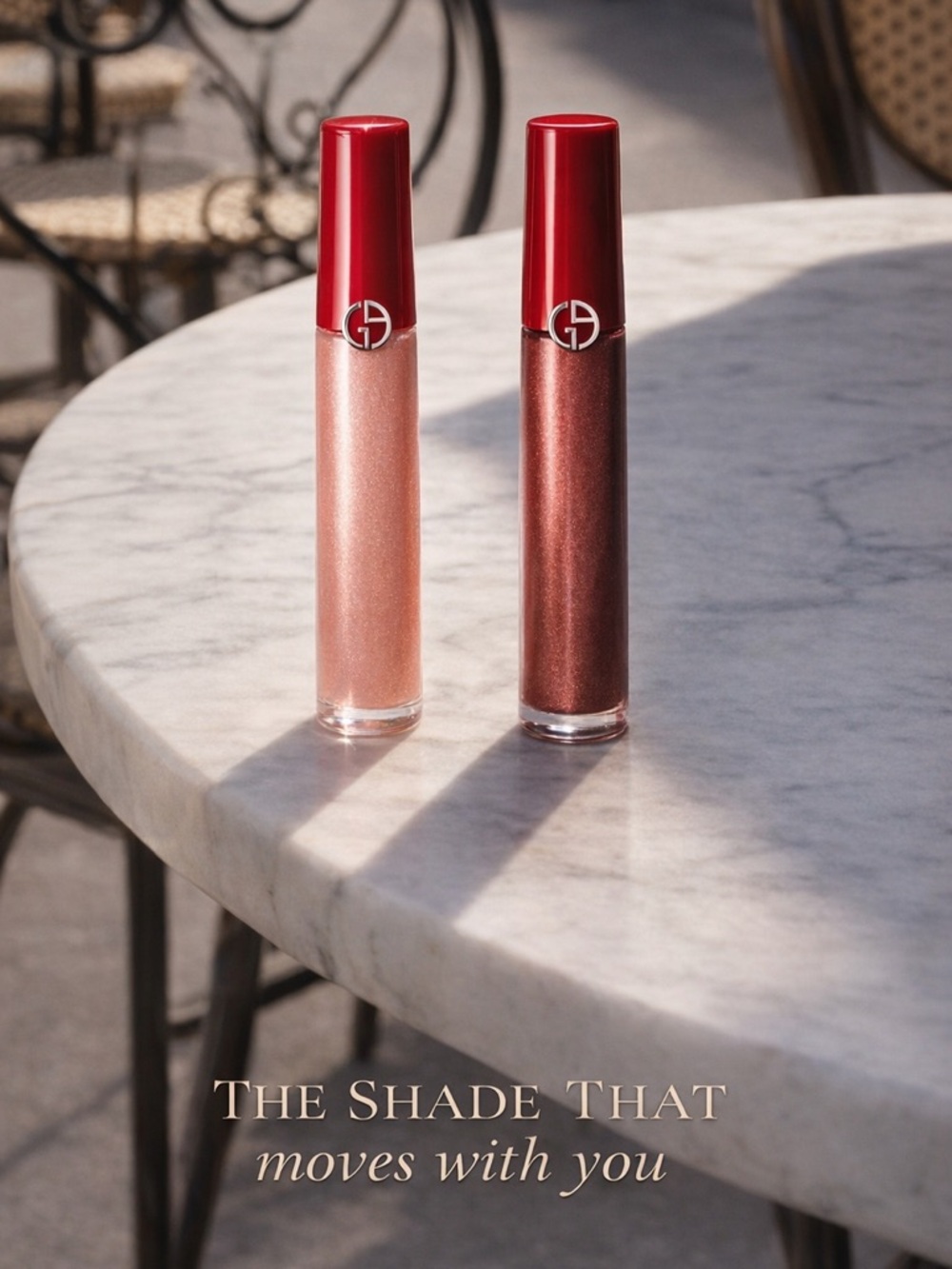 Armani Lip Maestro Velvet 532 Glow: Transitional Rose Nude to Coppery Rose Gold - Picture 2 of 8